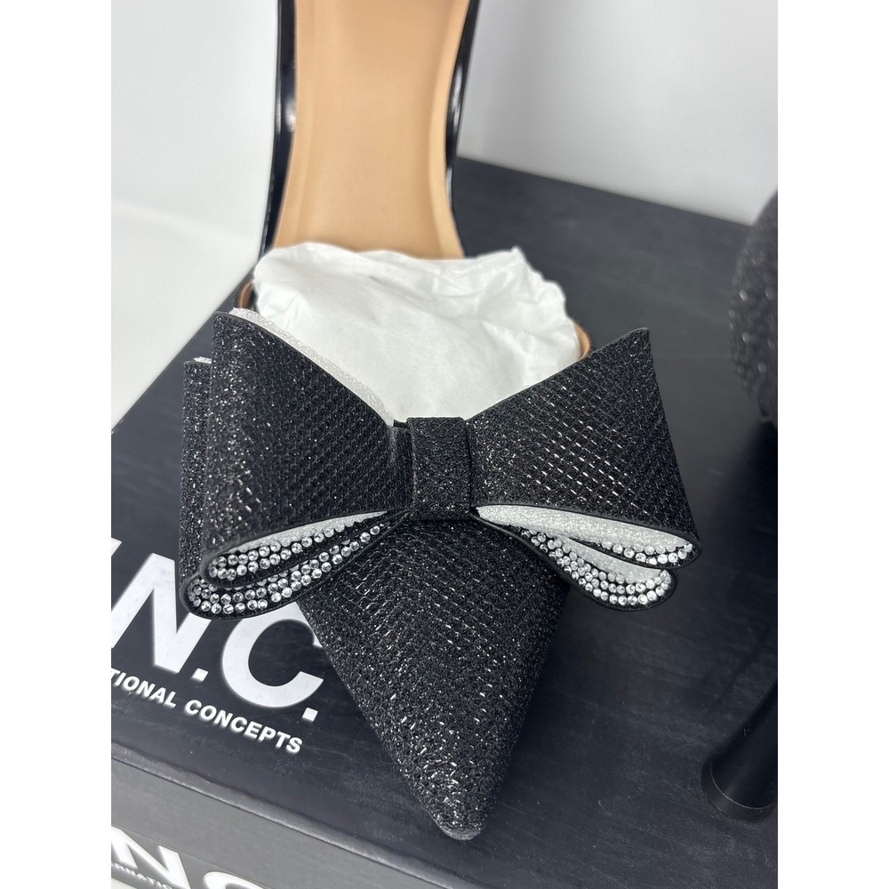 INC International Concepts Womens Saori Bow‎ Ankle-strap Black 4" - Picture 3 of 16